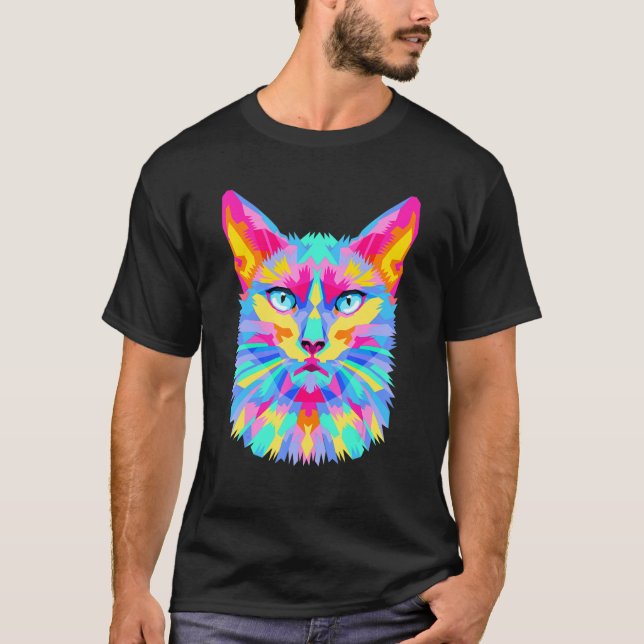 Colorful Cat T-Shirt (Front)
