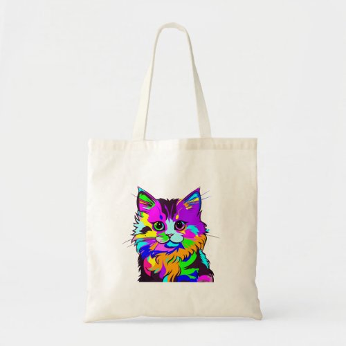 Colorful Cat Tote Bag