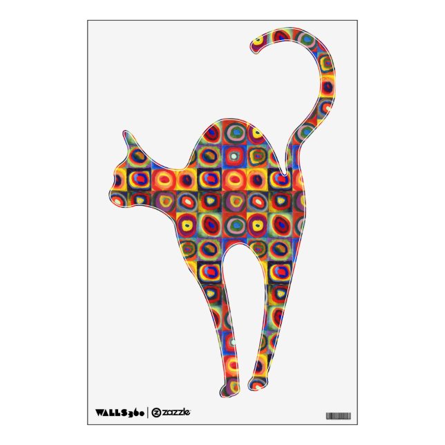 Colorful Cat Wall Decal (Front)