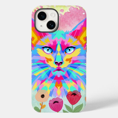 Colorful Cat Watercolor iPhone  iPad case