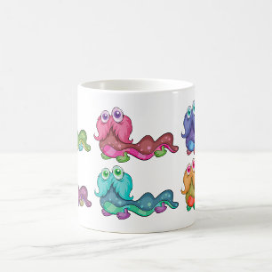 Colorful Caterpillar Characters Fun Whimsical Coffee Mug