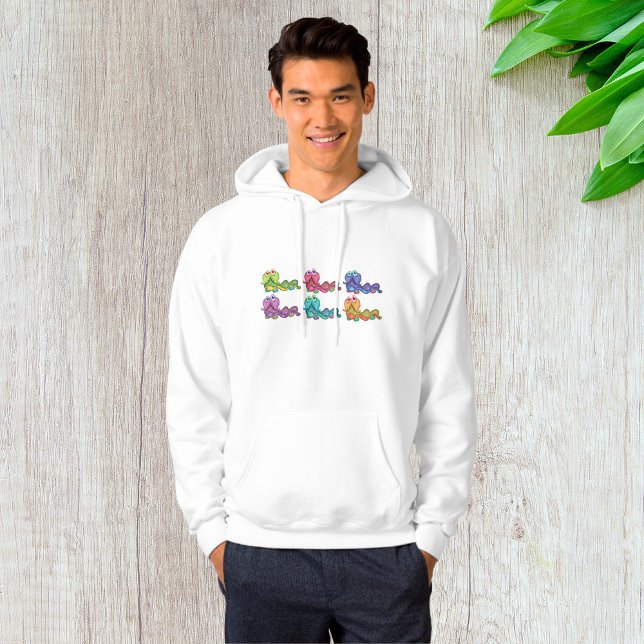 Colorful Caterpillar Characters Fun Whimsical Hoodie (Creator Uploaded)