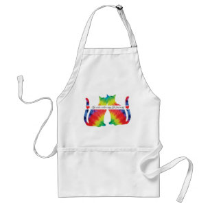 Colorful cats apron