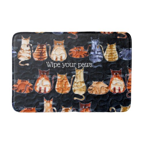 Colorful Cats  Bath Mat