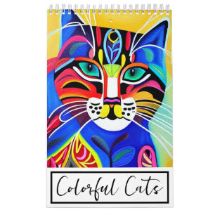 Colorful cats calendar