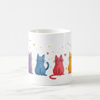 Colorful Cats Cartoon Coffee Mug