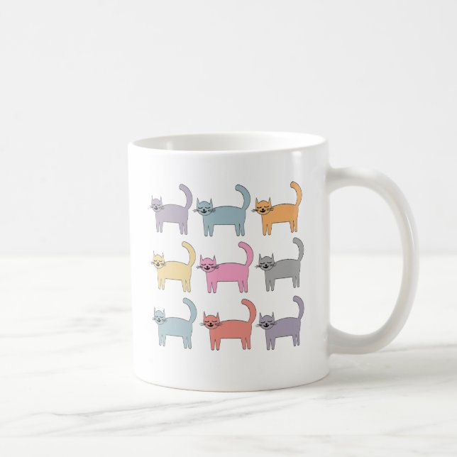 Colorful Cats Coffee Mug (Right)