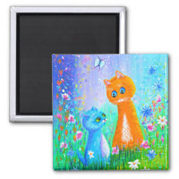 Colorful Cats Creationarts Magnet