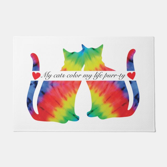 Colorful cats doormat (Front)