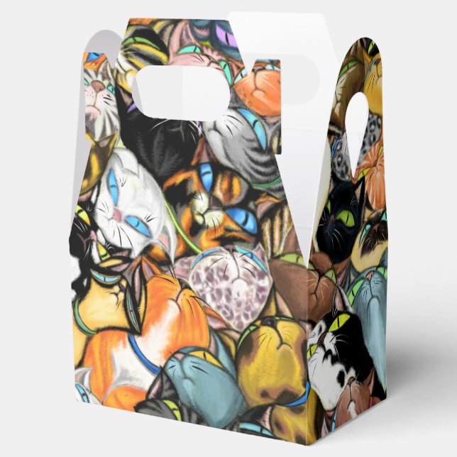 Colorful Cats Favor Boxes (Opened)