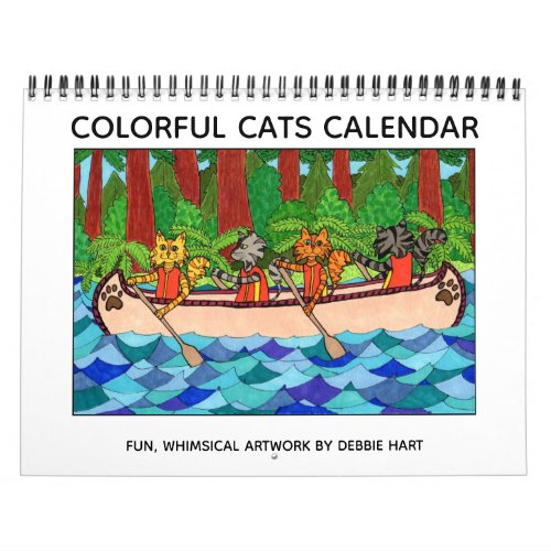 Colorful Cats Fun Cute Whimsical 2022 Kitty Art Calendar