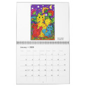 Colorful Cats Fun Cute Whimsical 2022 Kitty Art Calendar (Jan 2025)