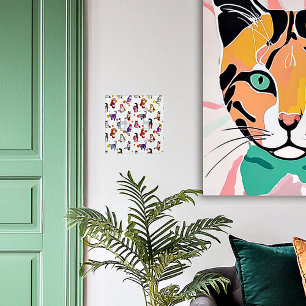 Colorful cats light switch cover