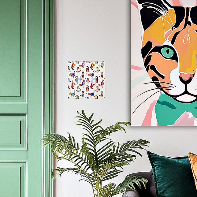 Colorful cats light switch cover (Creator Uploaded)