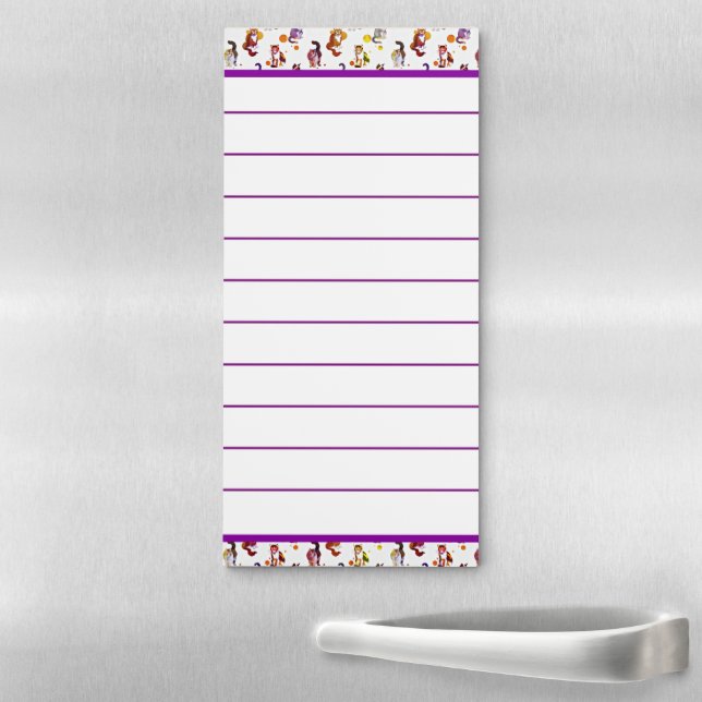 Colorful cats magnetic notepad (In Situ)