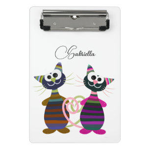Colorful cats mini clipboard