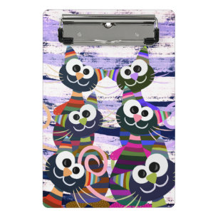 Colorful cats mini clipboard