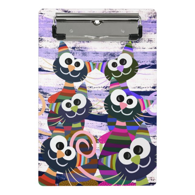 Colorful cats mini clipboard (Front)