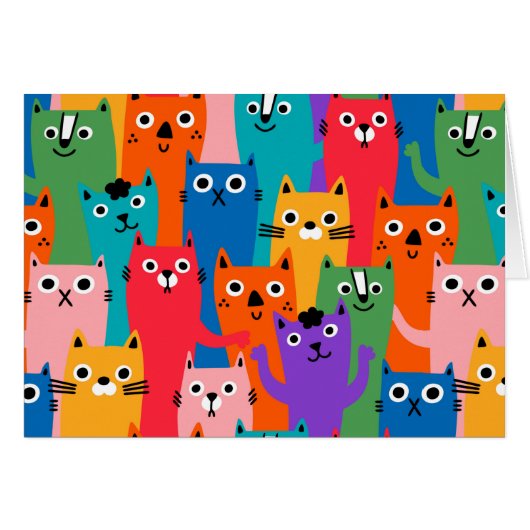 Colorful cats pattern (Front Horizontal)