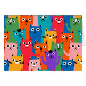 Colorful cats pattern cards (Front Horizontal)