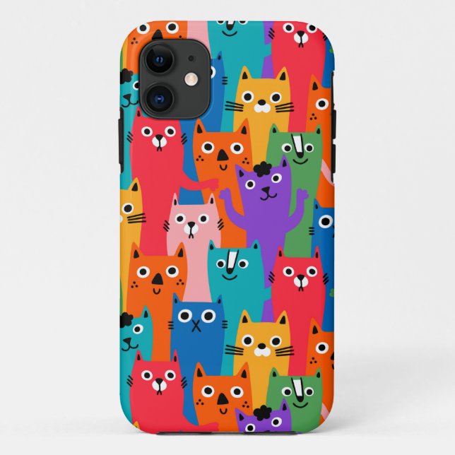 Colorful cats pattern Case-Mate iPhone case (Back)
