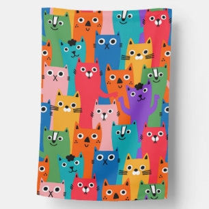 Colorful cats pattern house flag