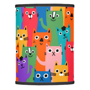 Colorful cats pattern lamp shade