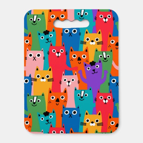 Colorful cats pattern seat cushion