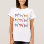Colorful Cats T-Shirt<br><div class="desc">Nine colorful little cartoon kitties. Great gift idea for cat lovers.</div>