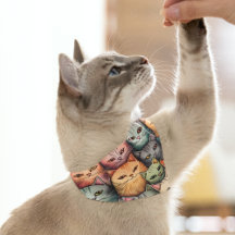 Colorful Cats Whimsical Doodle 