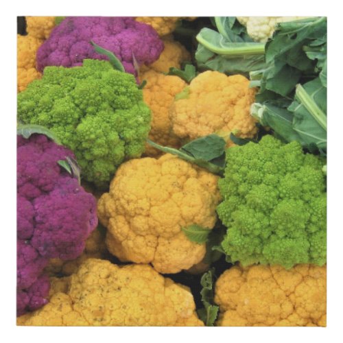 Colorful Cauliflower Autumn Decor Faux Canvas Print