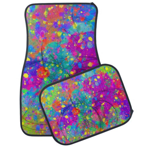 Colorful Celebration Abstract Car Mat