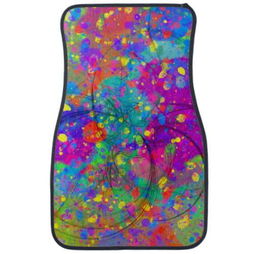 Colorful Celebration Abstract Car Mat