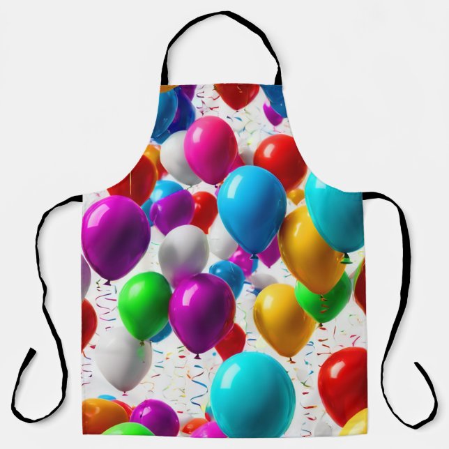 Colorful Celebration Balloon Design Apron (Front)