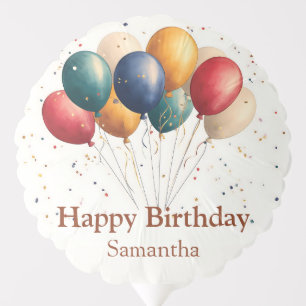 Colorful Celebration Balloons with Confetti