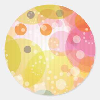 Colorful Celebration Birthday Bubbles Classic Round Sticker