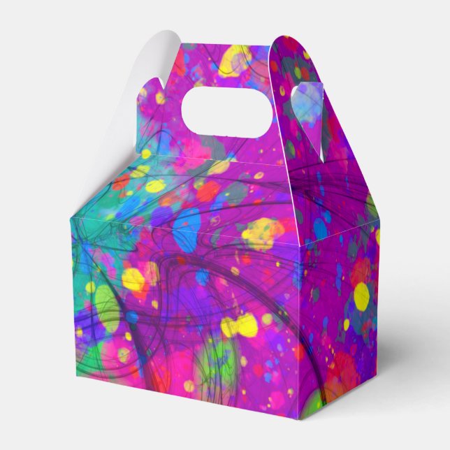 Colorful Celebration Favor Boxes (Front Side)