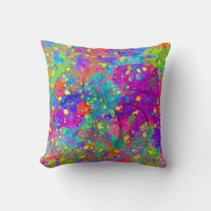 Colorful Celebration Throw Pillow