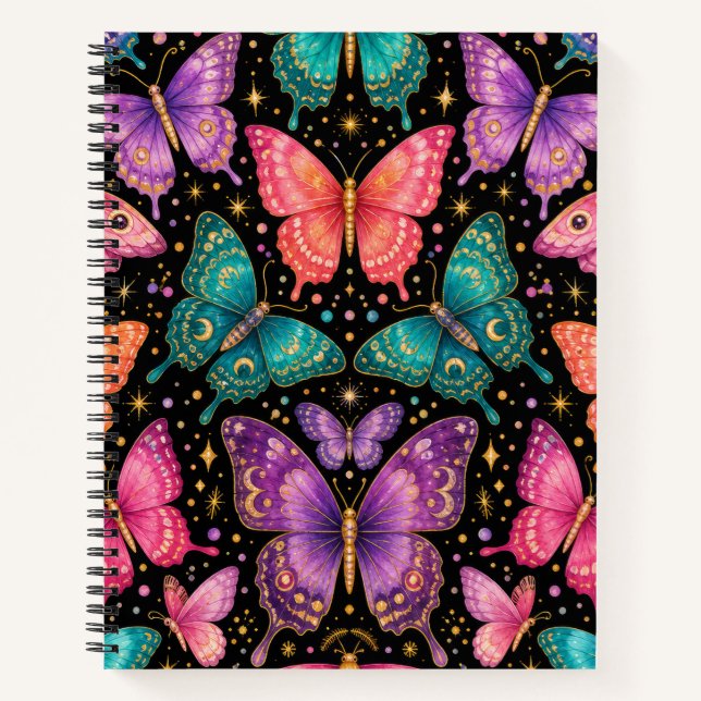 Colorful Celestial Butterfly Notebook (Front)