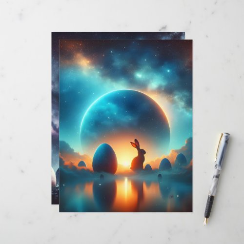 Colorful Celestial Easter Scrapbook Paper