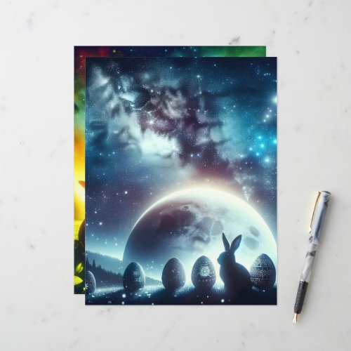 Colorful Celestial Easter Scrapbook Paper