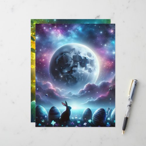 Colorful Celestial Easter Scrapbook Paper