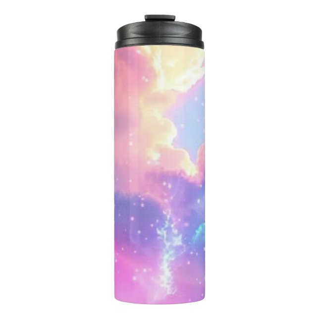 Colorful Celestial Nebula Thermal Tumbler (Front)