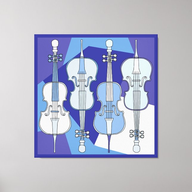 Colorful Cello Blues Canvas Print (Front)