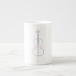Colorful Cello Bone China Mug