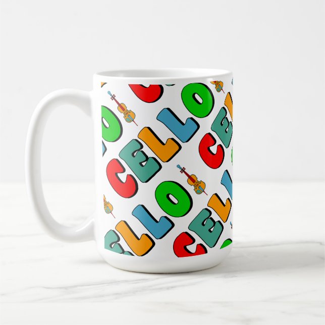 Colorful Cello Coffee Mug (Left)