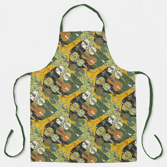 Colorful Cello Pattern  Apron (Front)