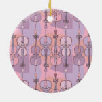 Colorful Cello Pattern Ceramic Ornament 