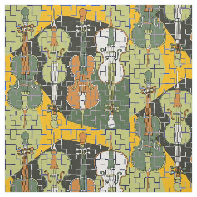 Colorful Cello Pattern Fabric (Swatch)