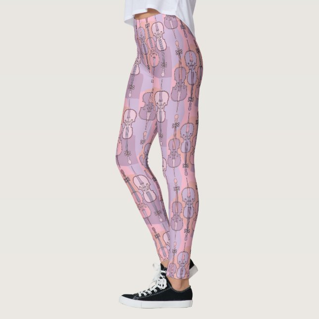 Colorful Cello Pattern Leggings (Left)